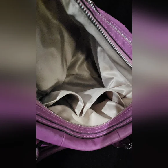 Coach Kristen Orchid Purple Leather Satchel/Shoulder Bag - Picture 13 of 16